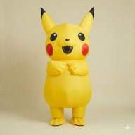 disfraz pikachu- botarga inflable